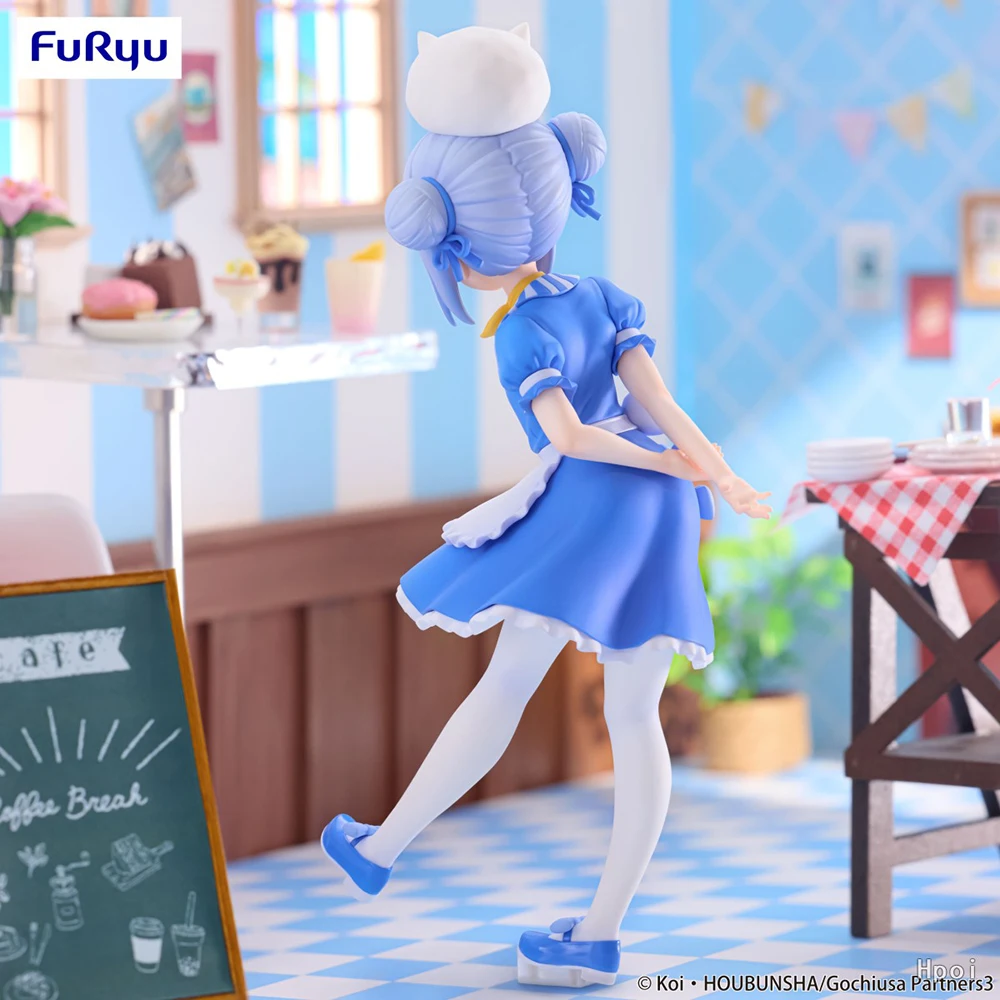 Оригинальный FuRyu Trio-Try-iT Gochuumon wa Usagi Desu ka? Фигурка Bloom Kafuu Chino 18 см аниме Коллекционная