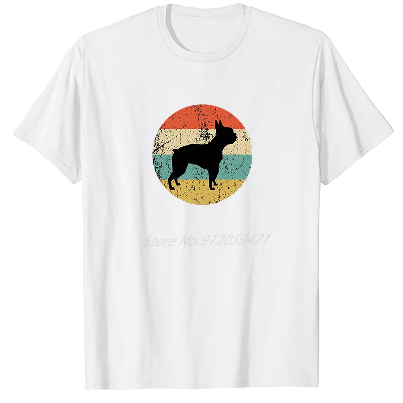 

American Boston Terrier diy graphic t shirts oversized t shirt short sleeve t-shirts Summer Harajuku Streetwear Men's clothing