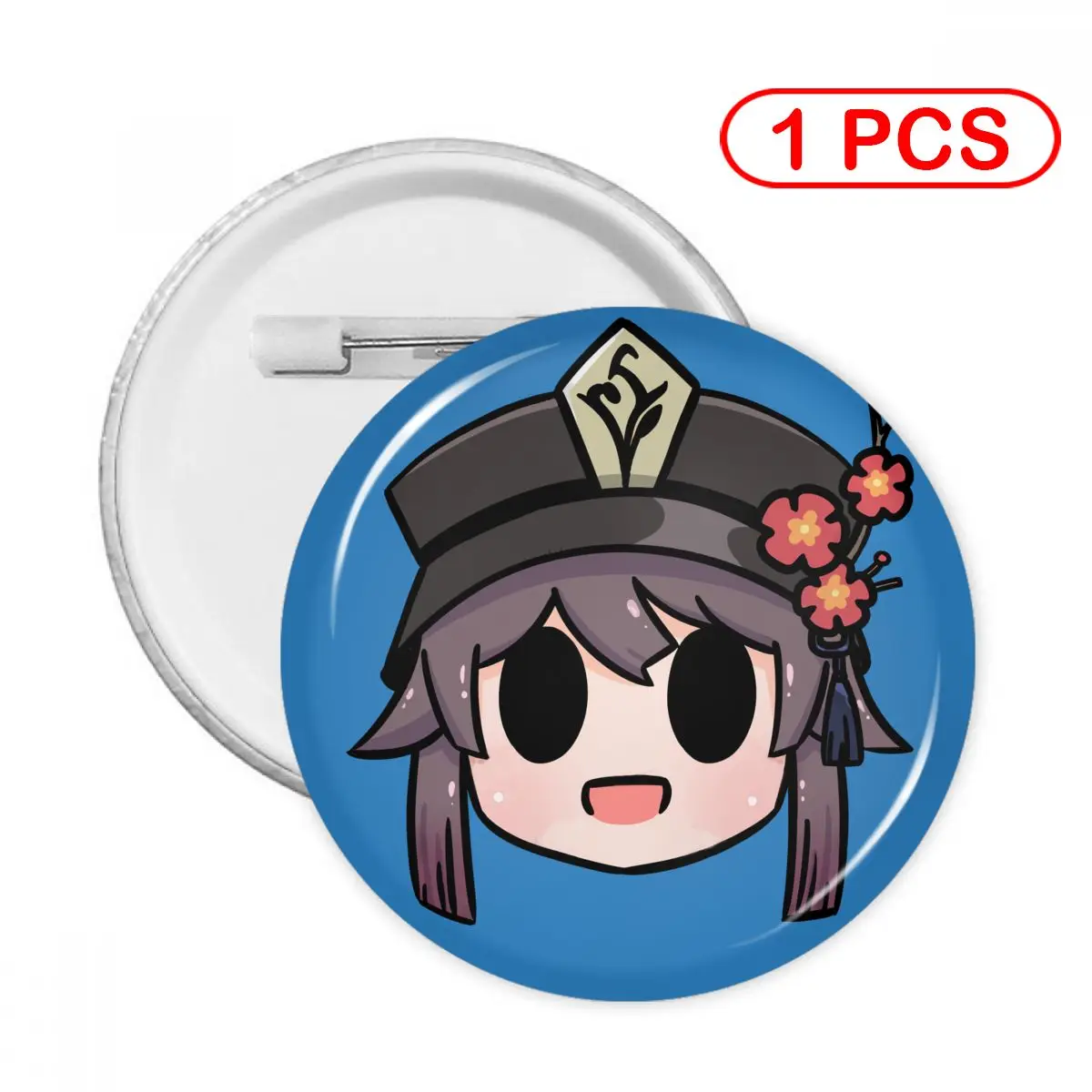 

Genshin Hu Tao Hu Tao Chibi Head Pins Creative Brooch Jewelry Decor Metal Pin Badge Girl Child Broche Button Clothes Gift