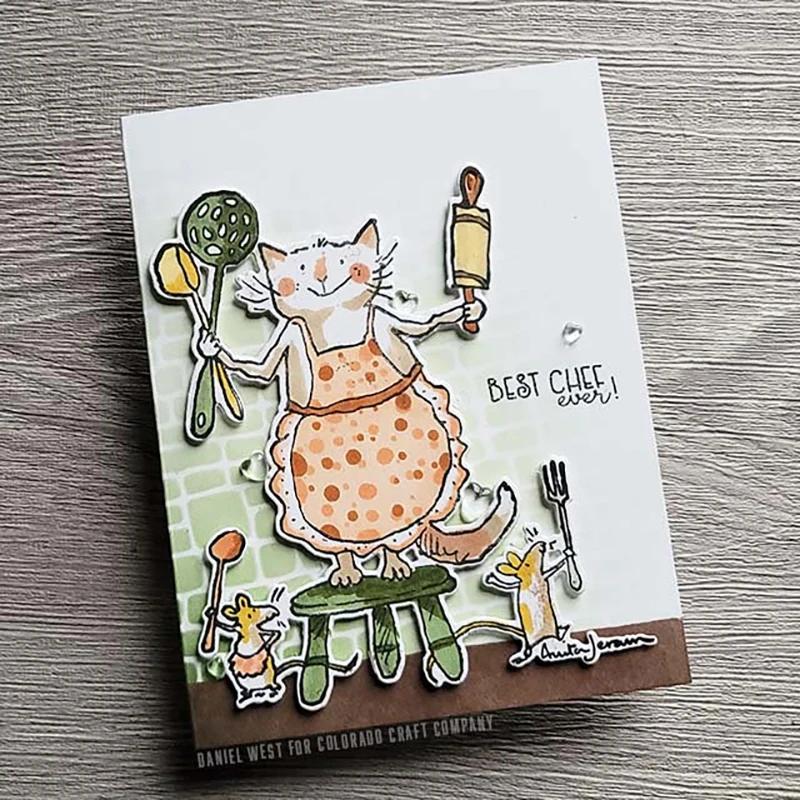 Новинка 2022 прозрачные штампы с рисунком животного кошки мамы и металлические