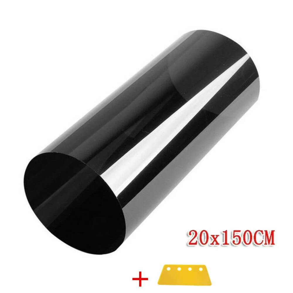 

20cm*150cm Black Car Window Foils Tint Tinting Film Roll Car Auto Home Window Glass Anti-UV Shade Decal Protector Sticker Films