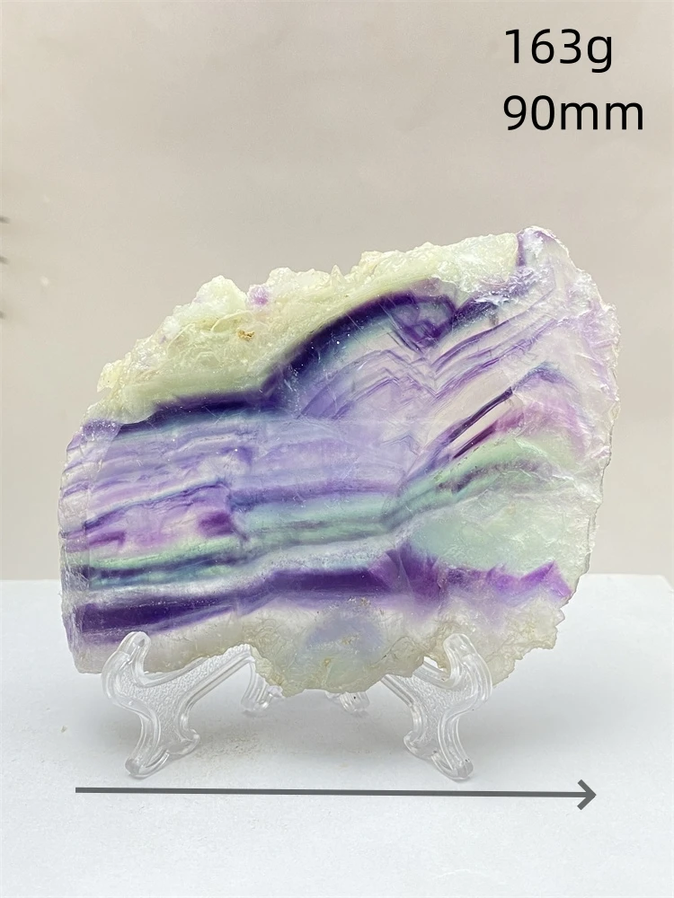 Радужный флюорит,  необработанный камень, полосатый кристалл, для дома