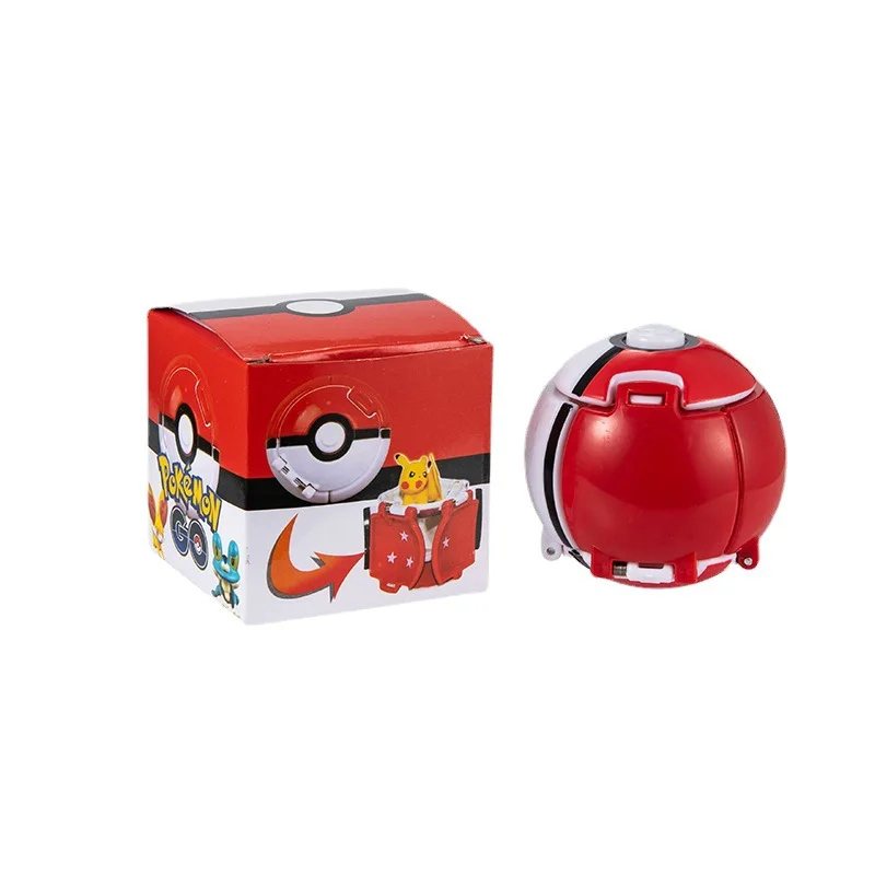 

Pokémon Anime Pikachu Action Figure Deformation Poké Ball Touch Can Flip Burst Poké Ball Color Box Poké Ball With Dolls