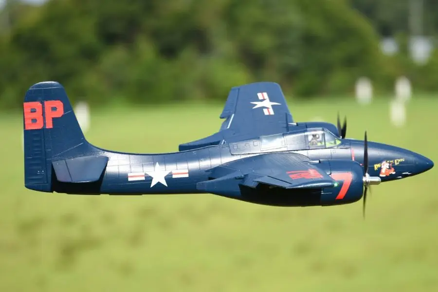1700 мм F7F Tigercat Blue PNP Самолет RC Игрушечный реактивный самолет