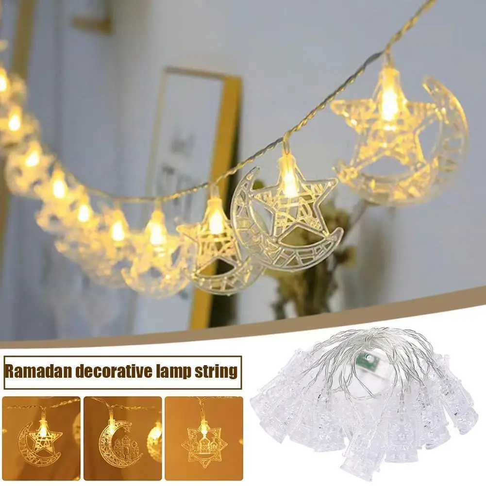 

3M LED Star Moon Light String Ramadan Festival Lighting Mubarak Light EID Room Decoration Ramadan Decor Pendant Hanging Lamp