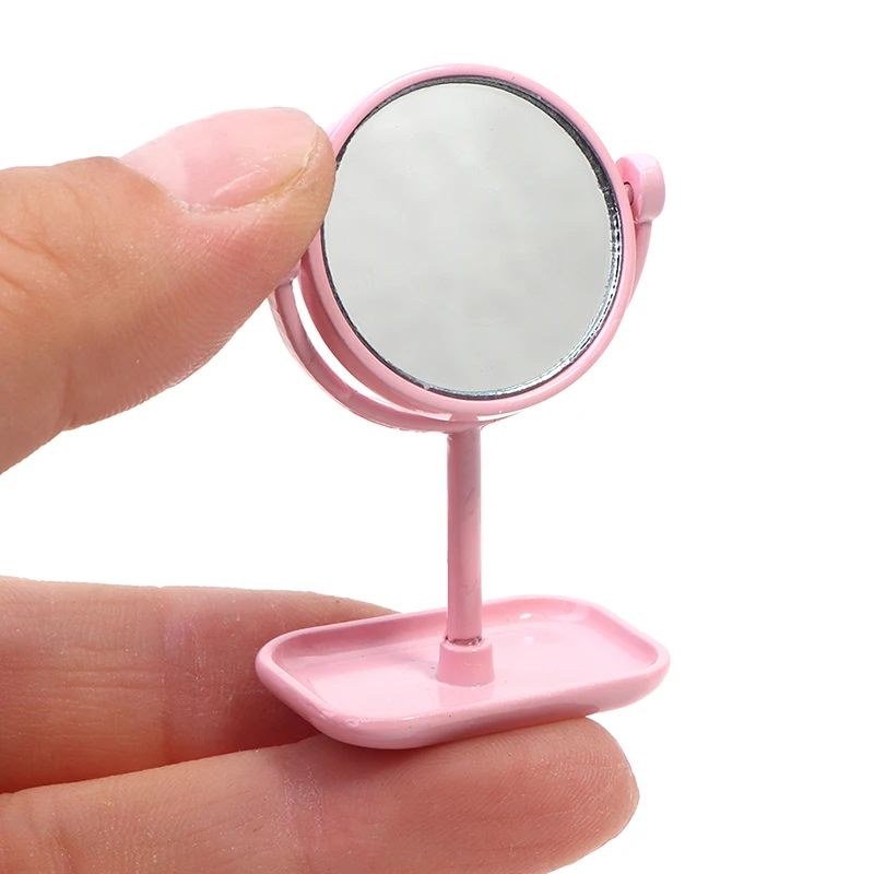 

1pc Dressing Mirror Dollhouse Mini Doll Miniature Bedroom Model Furniture Decor Accessories Toys