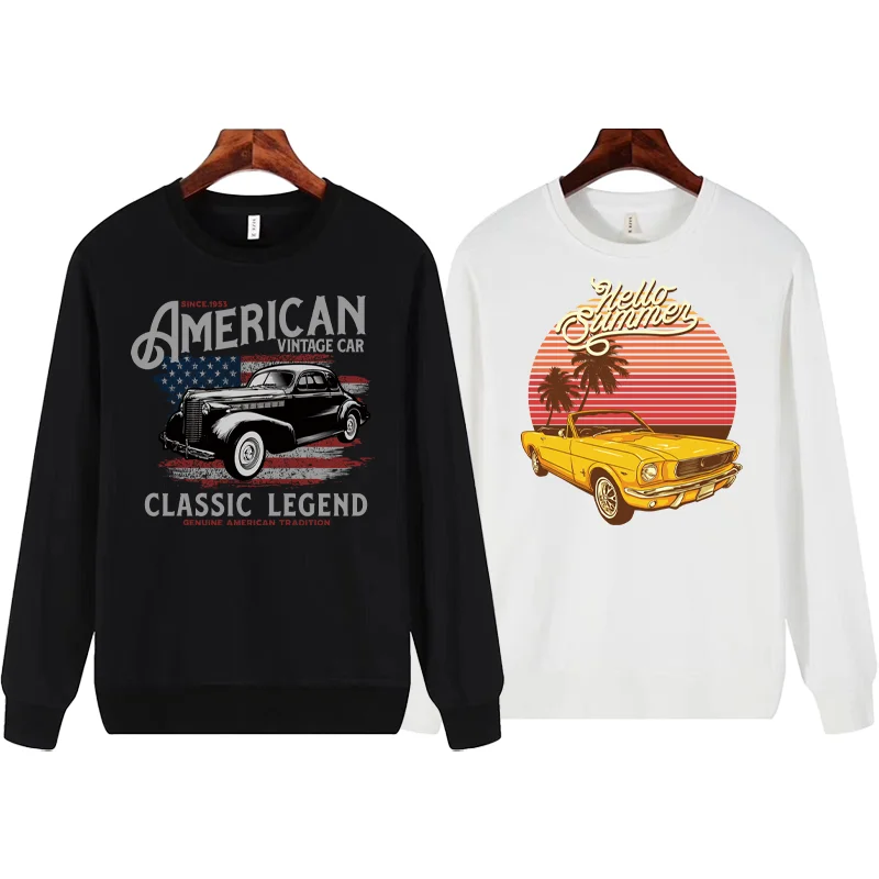 Классический ретро-патч с рисунком автомобиля термонаклейки для одежды подходит