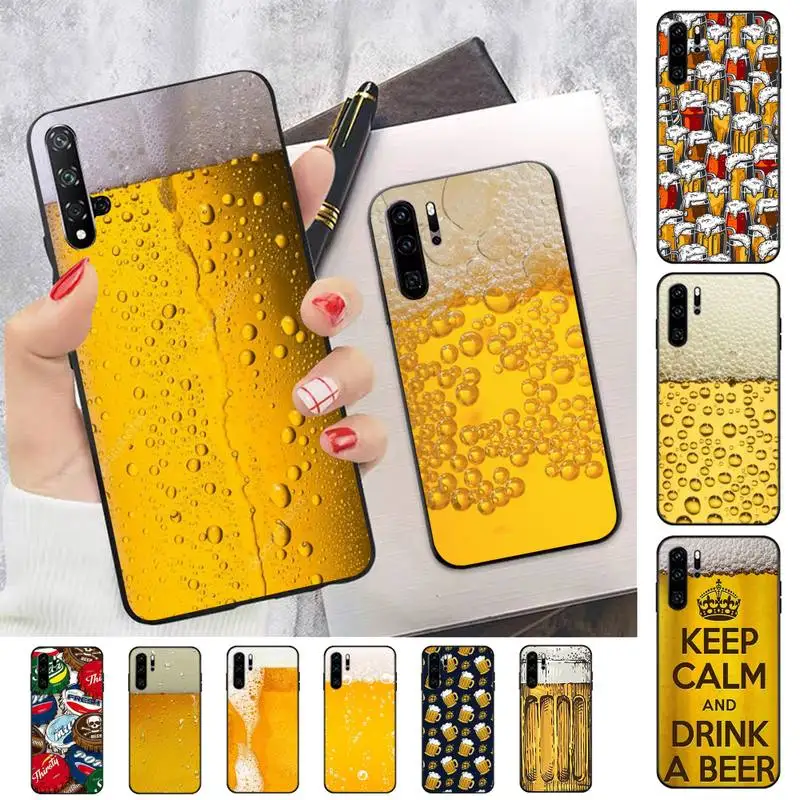 

World Beers Alcohol Summer Bubble Phone Case for Huawei P30 40 20 10 8 9 lite pro plus Psmart2019