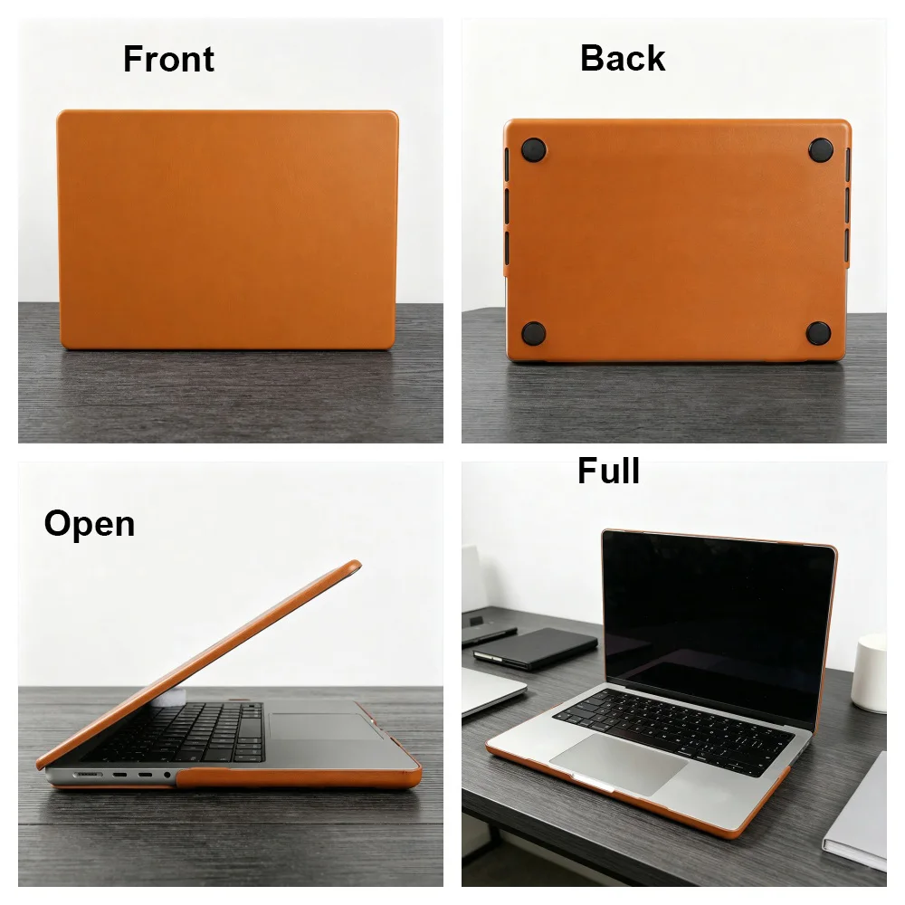 Фото Кожаный чехол для ноутбука Macbook Pro 16 A3428 A3429, Air 15 A3241 A3448, M5 Pro 14 A3434 2025, A3426 A3427, Air 13 A3449 M5 2026 №3