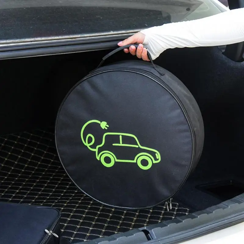 

EV Charger Cord Bag Electric Vehicles Battery Jumper Cable Bag Fireproof EV Car Rechargeable Guns Storage Organizer Car Supply