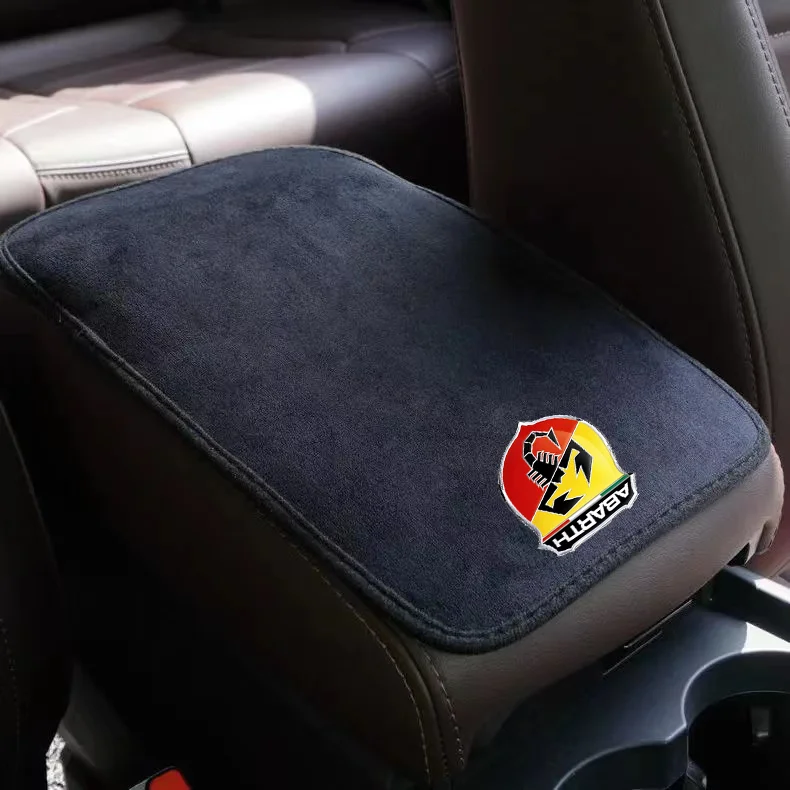 

Suede Leather Armrest Mat Arm Rest Protection Cushion Auto Armrests Storage Box Cover Pad For Abarth 500 595 596 Universal