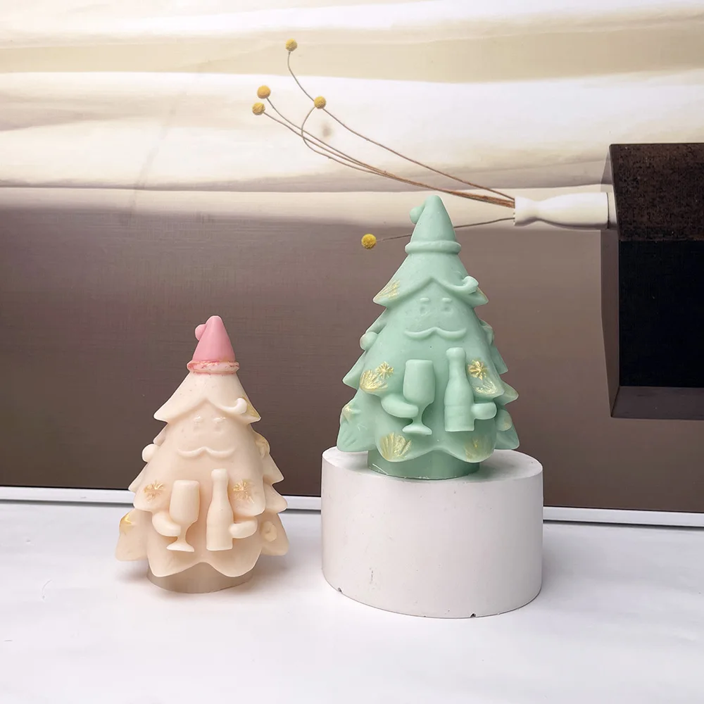 Декоративные бутылки для вина свечи в виде рождественской елки инструменты