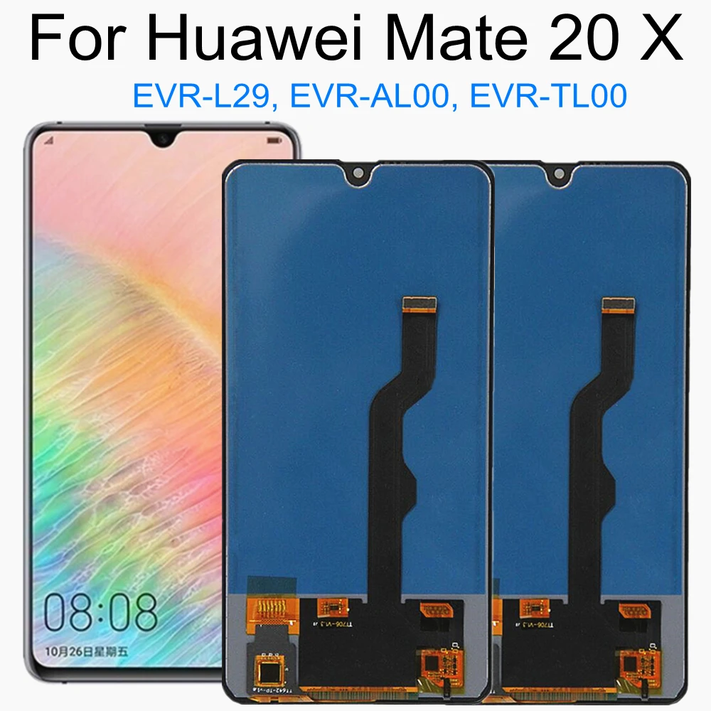 

TFT LCD для Huawei Mate 20 X ЖК-дисплей сенсорный экран EVR-L29 Mate20X Сменные аксессуары в сборе для Mate 20X LCD