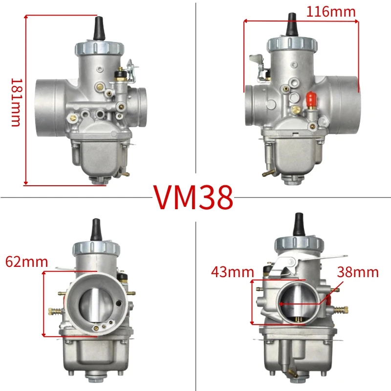 Фото VM38 38 мм для Mikuni Round Slide VM Series Yamaha TZ350 VM38-9 250-500cc ATV Quad Carb 2-тактный карбюратор №2