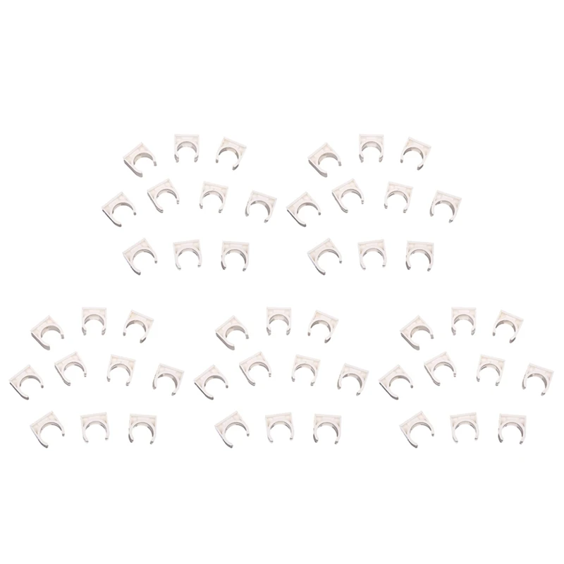 

50 Pcs 20Mm Diameter White PVC Water Supply Pipe Clamps Clips Fittings