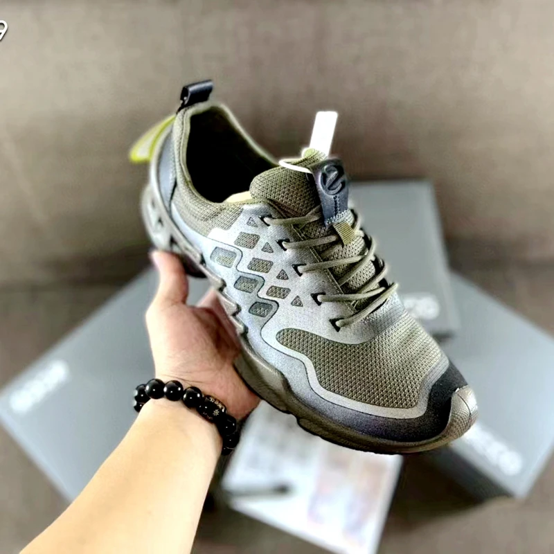 Men's Running Shoes Leather Material Grip Non-slip Wear-resistant Hiking Shoes Outdoor Sports Shoes Men's Shoes