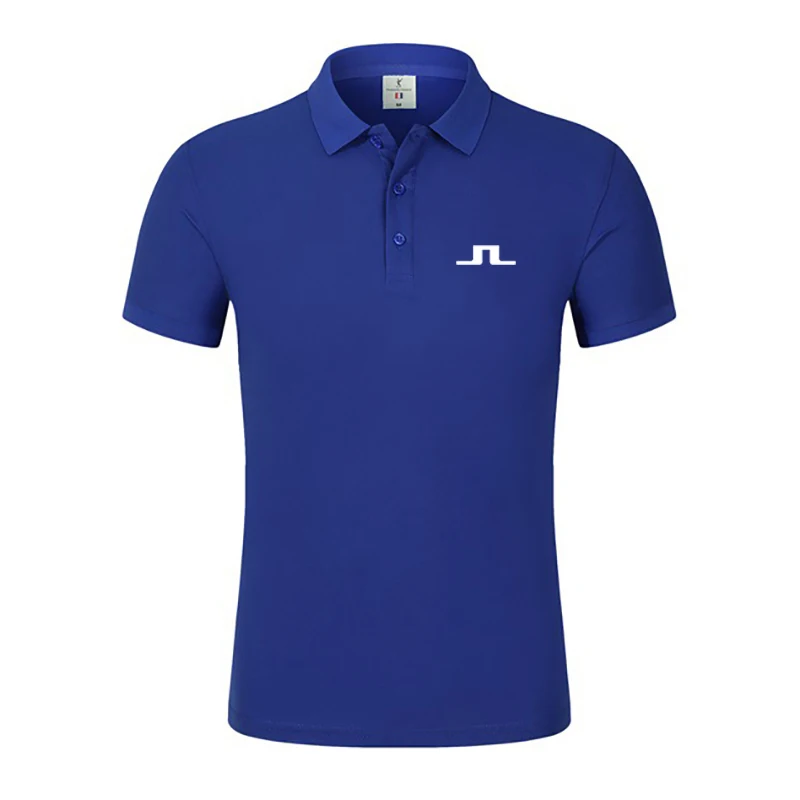 Summer Men Golf Shirts Embroidery Logo J LINDEBERG Golf Wear Casual Short Sleeve BreathableHigh Quality Men's Polo T Shirt Tops