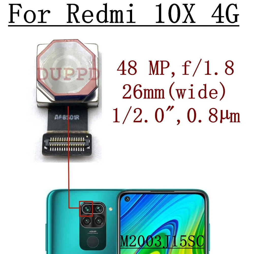 Модуль передней и задней камеры для Xiaomi Redmi 10X 4G M2003J15SC запасные части замены