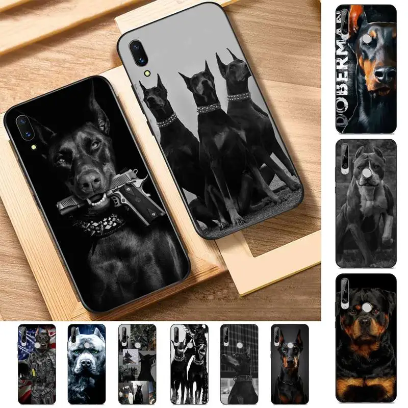 

Animal Doberman Dog Phone Case for Huawei Y 6 9 7 5 8s prime 2019 2018 enjoy 7 plus