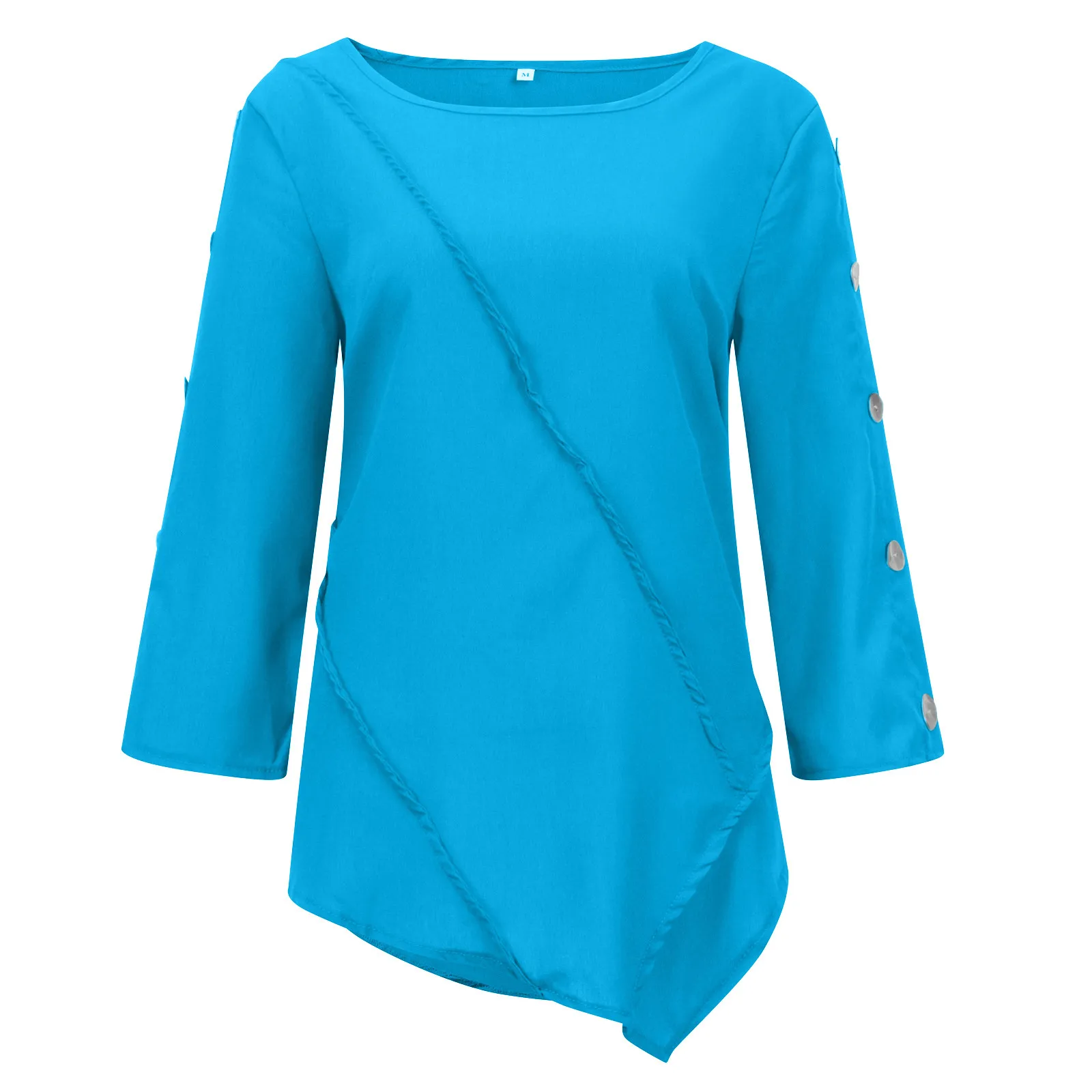 Блузка женская шифоновая с коротким рукавом и круглым вырезом 5xl