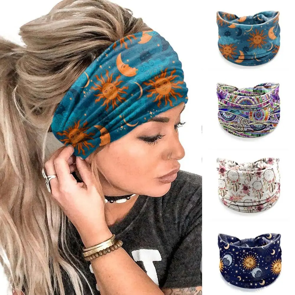 

Vintage Knot Wide Headbands Elastic Turban New Hair Accessories for Women Girls Yoga
