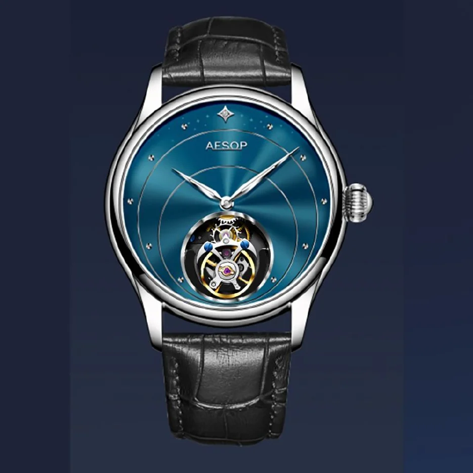 

AESOP брендовые летающие Турбийон Механические роскошные часы модные часы для мужчин сапфировые водонепроницаемые для отдыха 2022