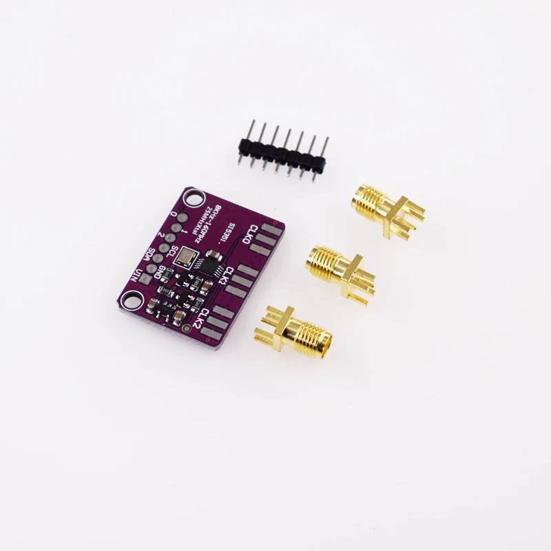 

DC 3V-5V CJMCU-5351 Si5351A Si5351 I2C Clock Generator Breakout Board Module Signal Generator Clock 8KHz-160MHz For Arduino 1PCS