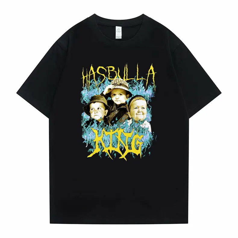 

Hasbulla King Fighting Meme Graphic Tshirt Vintage Russia Mini Khabib Blogger T-shirts Men Oversized T Shirt Eu Size Streetwear