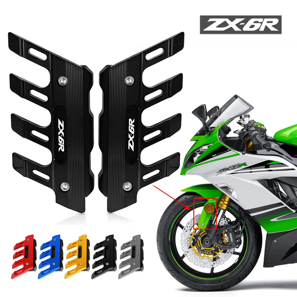 

For KAWASAKI Ninja ZX-6R ZX6R ZX 6R 2000-2021 2020 2019 Motorcycle Mudguard Front Fork Protector Guard Block Front Fender Slider