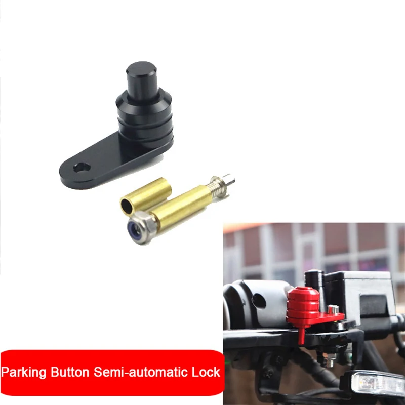 

Latest Motorcycle Accessories CNC Aluminum Brake Lever Parking Button Semi-automatic Lock Switch For BMW C400GT C400X C400 X/GT