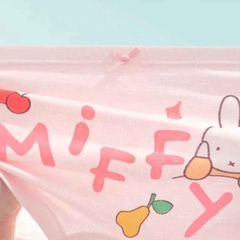 Мультяшные трусы Kawaii Miffy 7A: антибактериальные, летние, из ледяного шелка, дышащие, впитывающие пот, легкие, прохладные, комфортные (art.: 3920dcb8f8e0a) - 3920dcb8f8e0a