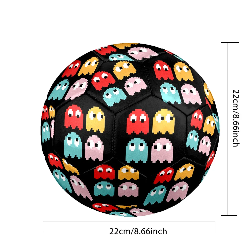 Футбольный мяч Pacman Colorful, размер 5, с милыми мультяшными персонажами, машинная сшивка, для тренировок, праздничный подарок_LIAN (art.: 3920db1efbea7) - 3920db1efbea7