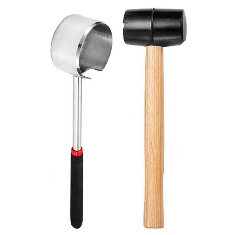 

Coconut Opener Tools Easy To Use Stainless Steel Coconut Opening Tool Rubber Hammer And Hole Maker Punch Useful Reliable Kitchen