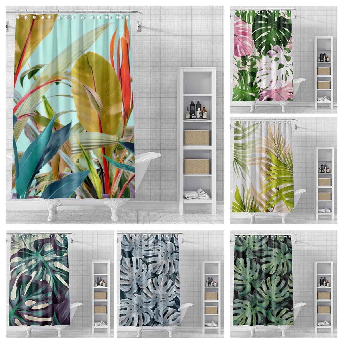 Занавеска для душа домашняя водонепроницаемая ткань в современном