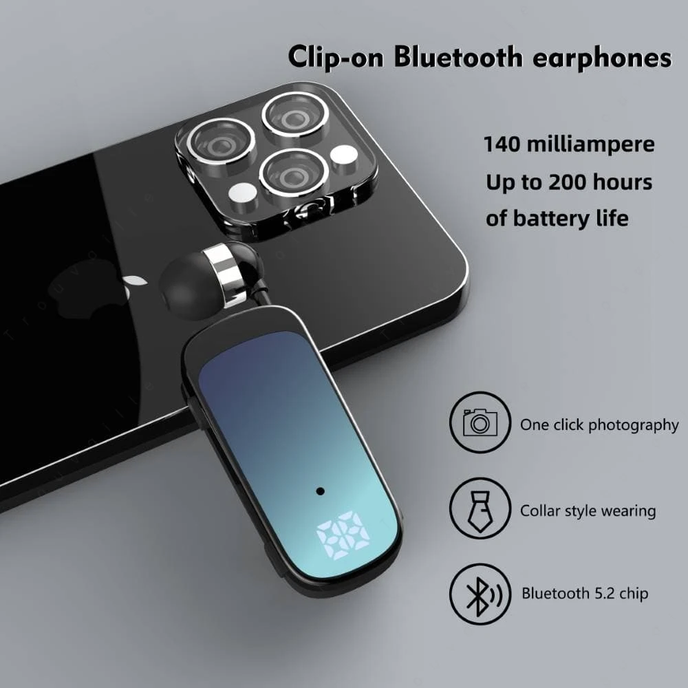 Фото Bluetooth-наушники Trouvaille K65, беспроводные наушники в лотосе, выдвижная лавальская гарнитура с зажимом, наушники с одним ухом, гарнитура с проводом №3