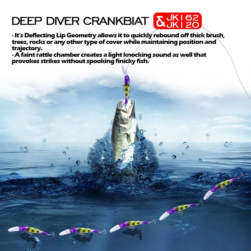 Приманка-кренкбейт для глубины погружения 162 мм/22 г