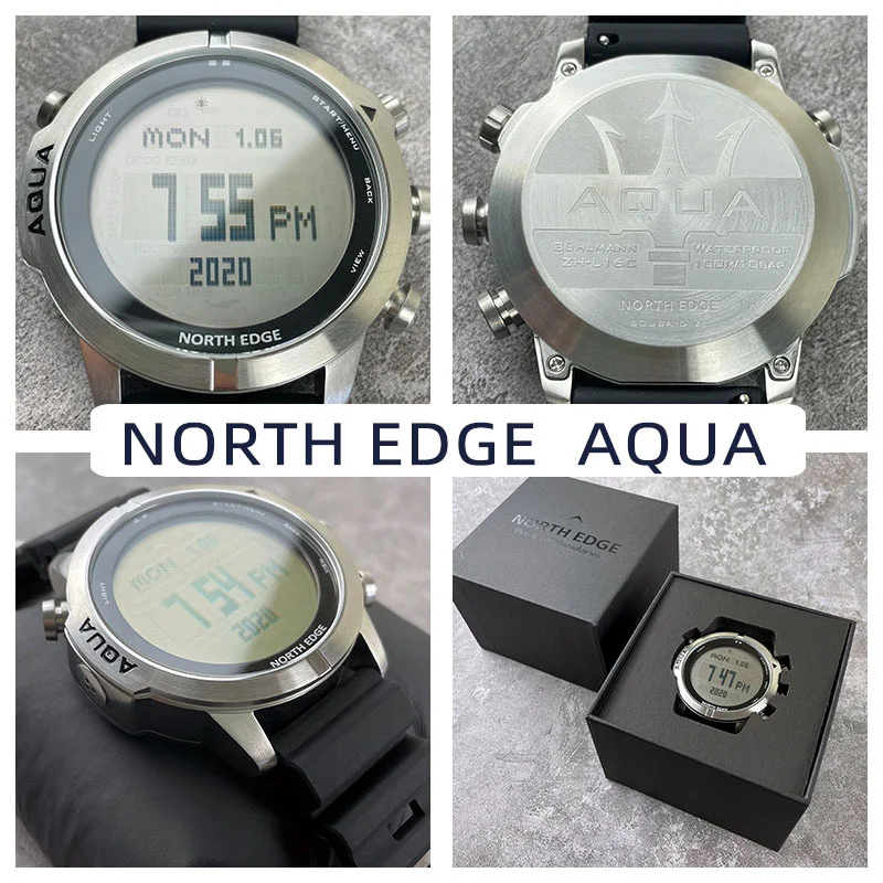 NORTH EDGE AQUA уличные наручные часы мужские часы профессиональный дайвинг альтиметр барометр водостойкие часы с компасом для мужчин (art.: 3920d1f515fda) - 3920d1f515fda