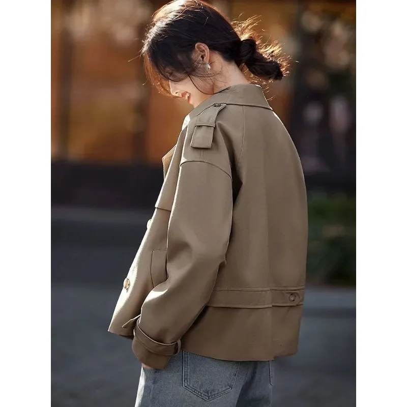 Куртка высшего класса женская маленькая желтая 2024 новые весенне-осенние модели