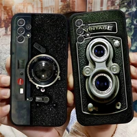 retro vintage camera phone case funda for samsung s22 s21 s20 s30 s9 s10 s8 s7 s6 pro plus edge ultra fe silicone soft cover