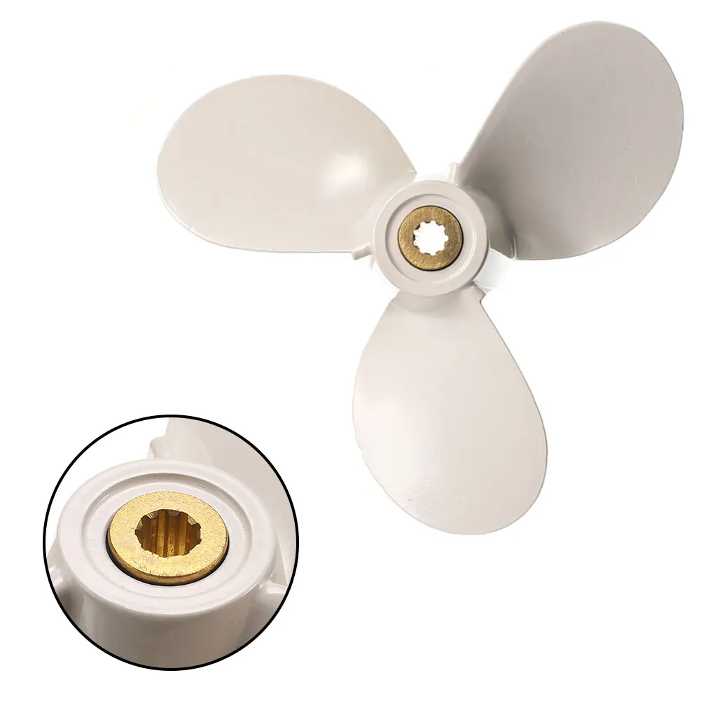 

7 1/2 X 7-BA Propeller Aluminum Alloy Outboard Propeller White 6E0-45943-00-EL For 4-6 HP Outboard Propellers 1pcs