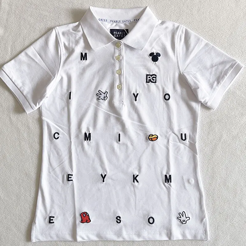 Summer Golf Clothing Women Short Sleeve Golf T-Shirt 3 Colors PG Outdoor Leisure Sports Shirt