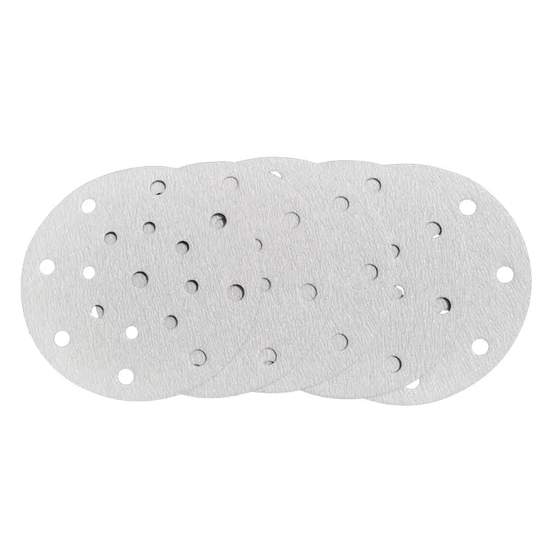 100pcs 150mm Sandpaper Round Shape Sanding Discs Hook Loop Sanding Paper Buffing Sheet Sandpaper 17 Hole Sander Polishing Pad