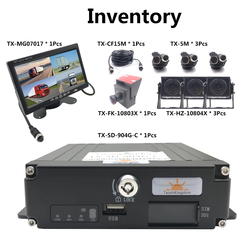 Ahd 1080p бортовой мониторинг грузовика 3G / 4G GPS 4CH SD карта памяти mdvr в реальном времени