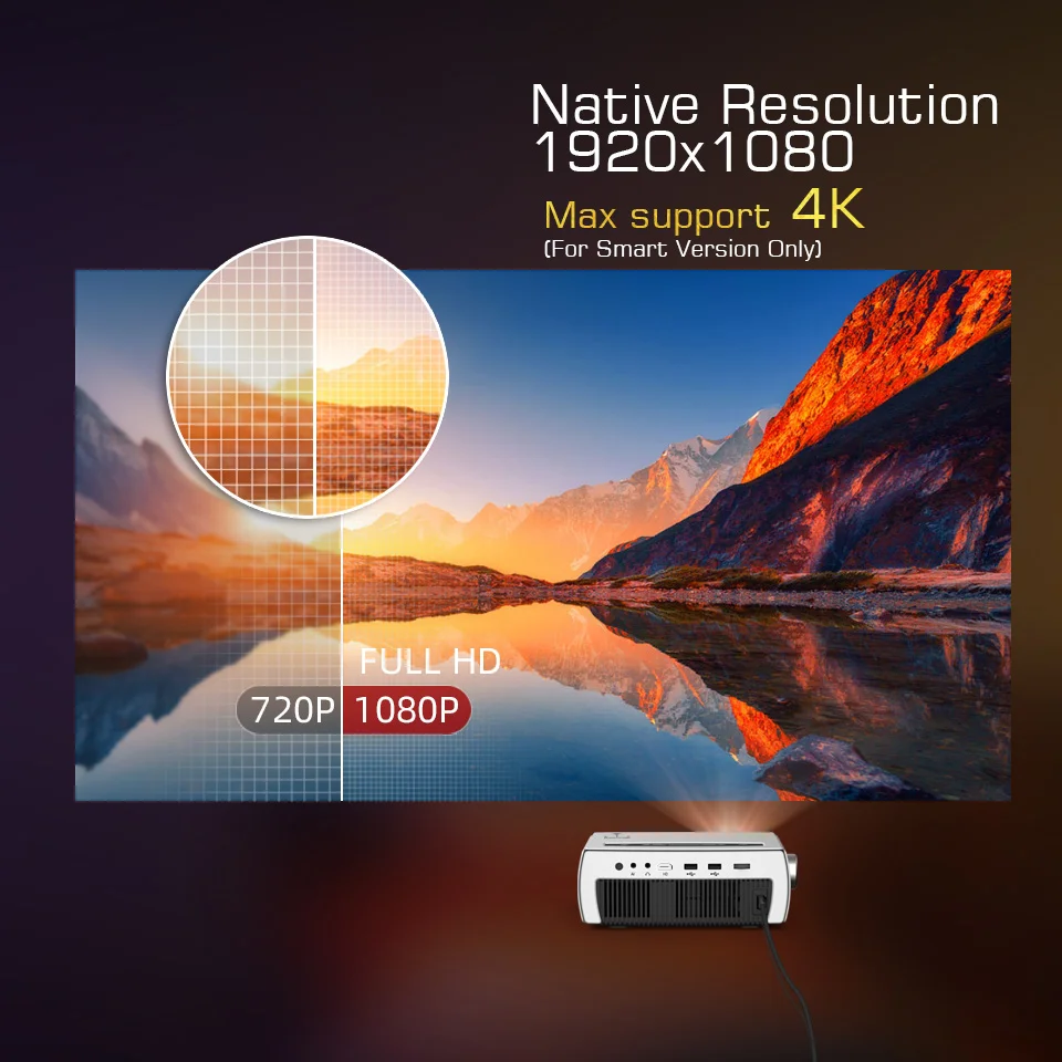 Проектор BYINTEK K18 светодиодный для домашнего кинотеатра Full HD 1080P 1920x1080 |