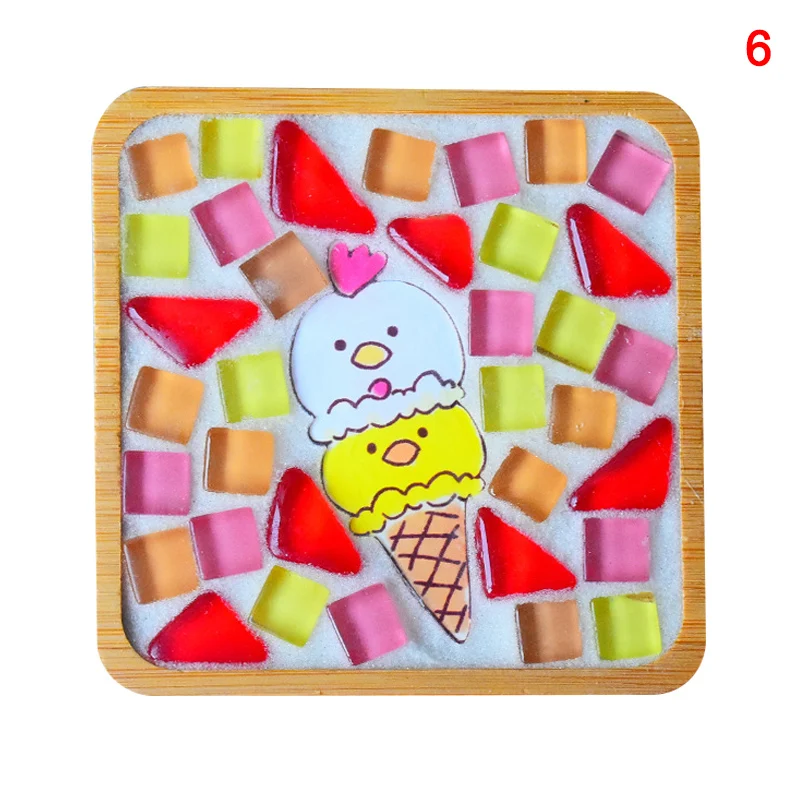

Mosaic Coasters DIY Handmade Material Package Mixed Colors Children Toys Decorations Gift AA