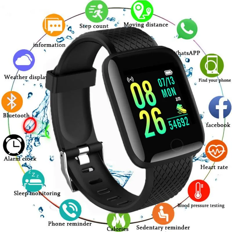 

D13 116 plus Smart Watch Men Blood Pressure Waterproof Sport Smartwatch Women Heart Rate Monitor Fitness Tracker For Android IOS