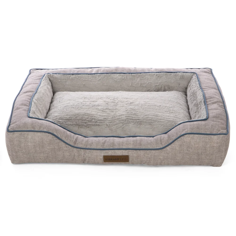 

Vibrant Life Bolstered Bliss Mattress Edition Dog Bed, Large, 36"x26", Up To 70lbs Dog Beds for Medium Dogs Dog Beds