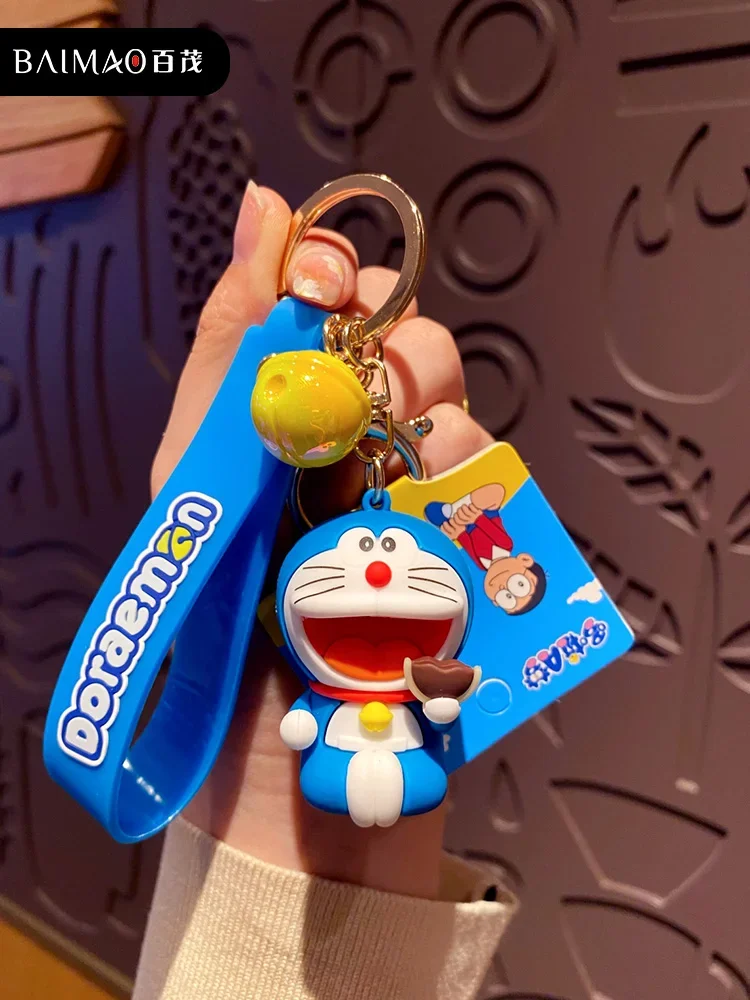 

Doraemon Anime Cartoon Car Key Ring Pokonyan Doll Key Chain Couple Gift for Boys and Girls Schoolbag Pendant Car Keychain
