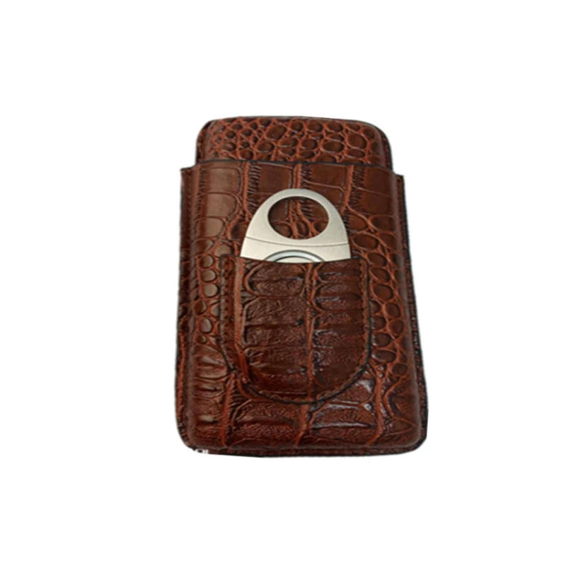 

Leather Cigar Case Travel Humidor Holder Portable 3 Tubes Mini Cigar Humidor Box Christmas Gadgets Cigars Accessories