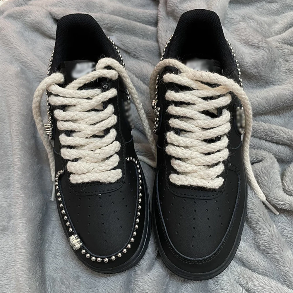

1Pair Shoelaces Classic Retro Cotton Linen Weave Shoelace Round Cotton Shoe Laces Sneaker Strings Bootlaces Sport Boot Shoe Lace